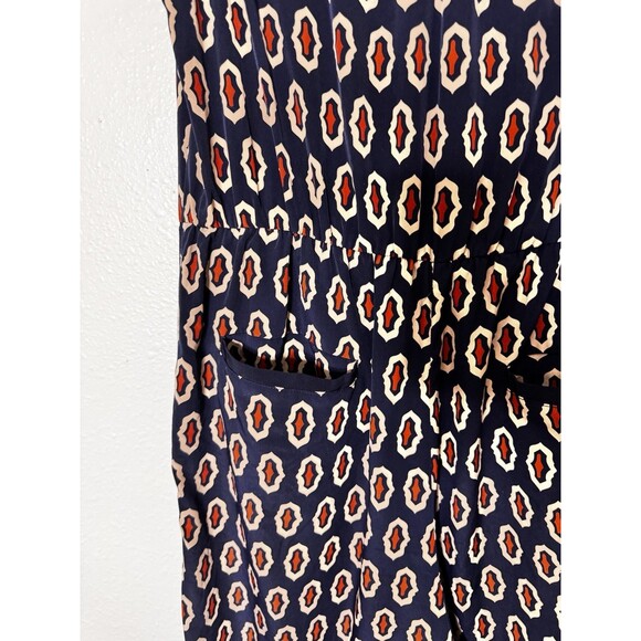 Anthropologie Lilka Women's Sleeveless Patterned Straight Jumpsuit Blue Small - Picture 5 of 8